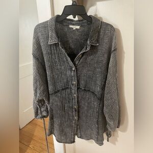 Easel Gray Button Down Shirt